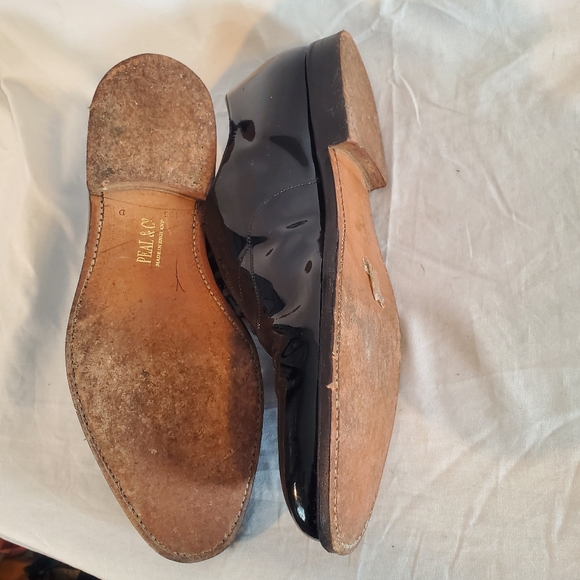 Brooks Brothers Peal & Company 10.5D Black Patent Leather Tuxedo Formal Shoes - Picture 5 of 6